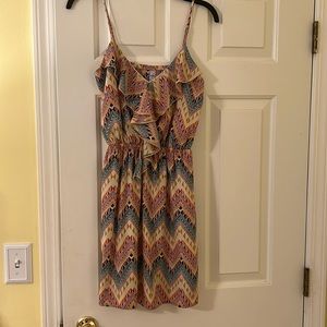 Alya Multicolor Chevron Dress